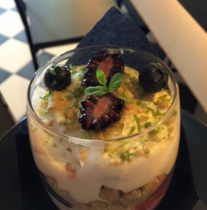 Raspberry and Lime Garden Cheesecake